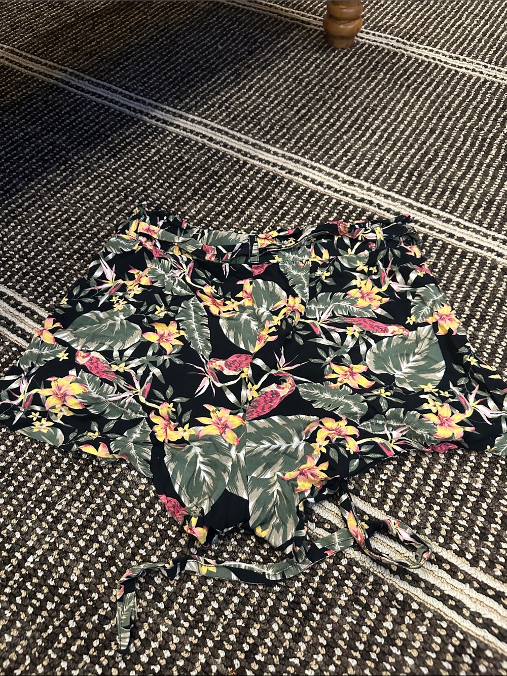 Charlotte Russe Black Floral Ruffle Shorts - Picture 3 of 3